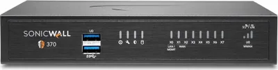 Zdjęcie produktu dla SonicWall TZ370, 3 Gbit/s, 1,3 Gbit/s, 1500 Mbit/s, Przewodowa, 1000 Mbit/s, 50/60 Hz