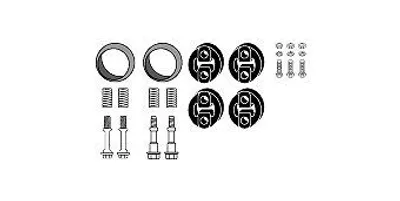 Produktbild von HJS 82 48 7854 Montagesatz Auspuffanlage Abgasanlage für TOYOTA COROLLA (ZZE12, NDE12, ZDE12) COROLLA Kombi (E12J, E12T) COROLLA Stufenheck