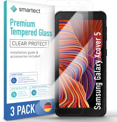 Produktbild von 3x Schutzglas Panzerfolie Klar für Galaxy Xcover 5 Displayschutz Hartglas Glas