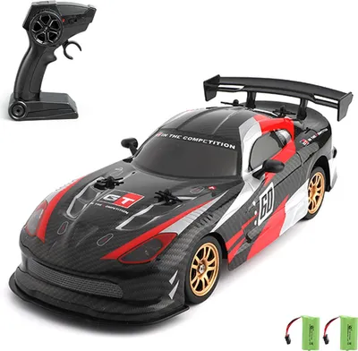 Obrázok produktu pre Diaľkovo ovládané driftovacie auto v mierke 1:16, 2,4 GHz, pohon všetkých kolies, pretekárske auto, darček pre deti (chlapcov a dievčatá), vymeniteľné pneumatiky, 2 batérie