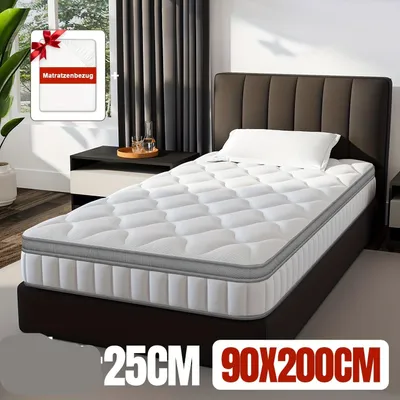 Immagine prodotto di Materasso a molle insacchettate - Materasso a molle - Materasso - Materasso da letto - Materasso a molle - 90x200 cm - Struttura a 7 zone