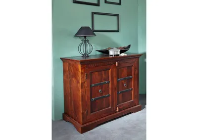 Produktbild von MASSIVMOEBEL24 Kommode Akazie 107x50x88 nougat lackiert OXFORD #423