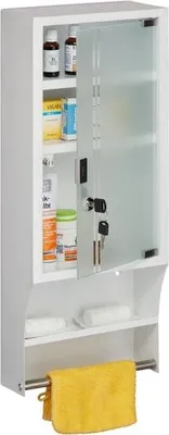 Immagine prodotto di Armadietto dei medicinali con serratura e porta in vetro
