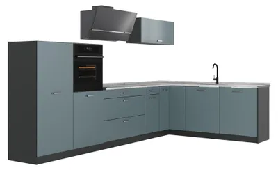 Imagen del producto de Cocina esquinera Vicco R-Line Gris azulado/Antracita 347 x cm sin encimera, Model 67600