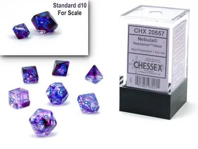 Obrázok produktu pre Chessex - Nebula - Mini sada 7 kociek - Nocturnal/Blue