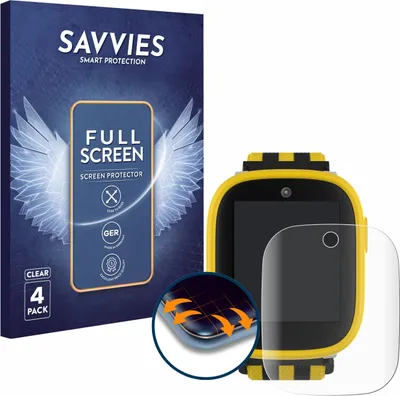 Produktbild von 4x Savvies Fullscreen Schutzfolie für Xplora X6 Play BVB-Edition Displayschutz Folie Fullcover Klar Transparent