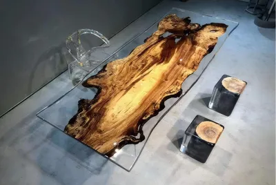 Produktbild von Transparenter Tisch aus burmesischem Teakholz, 260×100 cm
