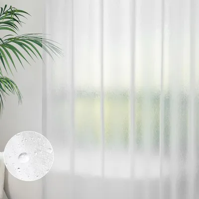 Immagine prodotto di Tenda da doccia 150x200 in vetro smerigliato impermeabile antimuffa con magneti motivo smerigliato in rilievo