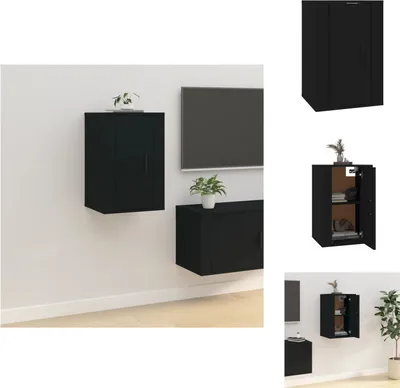 Obrázek produktu pro vidaXL Nástěnná TV skříňka černá 40x34,5x60 cm - TV nábytek