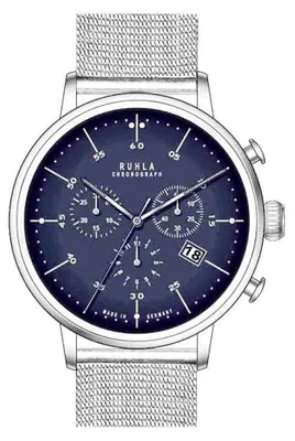 Produktbild von UMR Ruhla Herren Armbanduhr Chronograph 91205M Edelstahl Milanaiseband