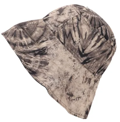 Produktbild von Sommerhut, Batik Schlapphut, Bucket Hat, Sonnenhut - Schwarz, Uni, Mehrfarbig, Baumwolle, Hüte, Mützen