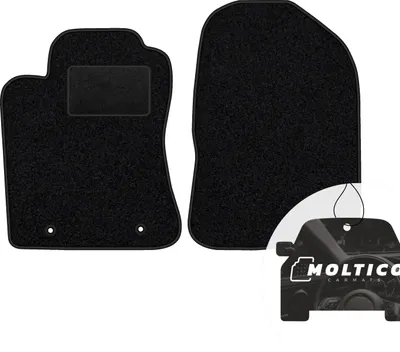 Produktbild von moto-MOLTICO Vorne Fußmatten Auto Velours Autoteppiche Schwarz Automatten Set 2-teilig passend für Toyota Avensis II 2002-2008