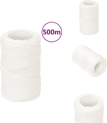 Image de vidaXL Corde de bateau blanche 2 mm 500 m Polypropylène - Cordes