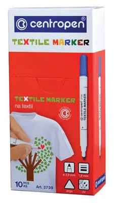 Zdjęcie produktu dla Marker tekstylny Centropen 2739 - zestaw 10 sztuk