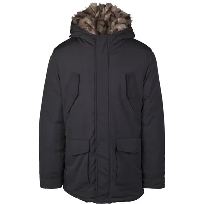 Produktbild von Urban Classics - Hooded Kunstpelz Winterjacke schwarz - S