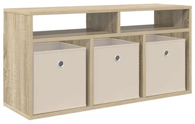 Productafbeelding van vidaXL Dressoir met lades, Sonoma-eikenhout, 87 x 27,5 x 43 cm