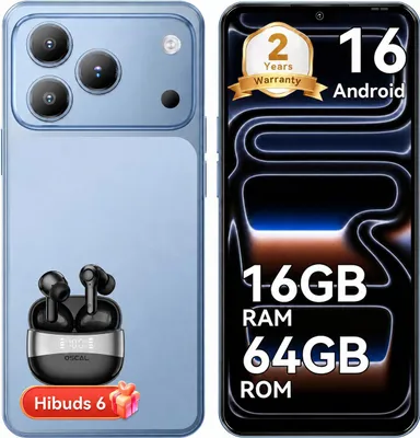 Produktbild von 2026 Blackview WAVE 7C Handy Ohne Vertrag incl Hibuds 6, 6.56", Android16, 16GB+64GB/2TB TF, Face ID, 5000mAh, 32MP, Dual-SIM, WiFi 5, IP54