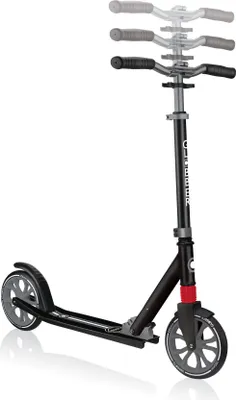 Obrázek produktu pro GLOBBER NL 205 – koloběžka, 205 mm, ABEC 9, výškově nastavitelná, přední odpružení, skládací mechanismus, černá-šedá