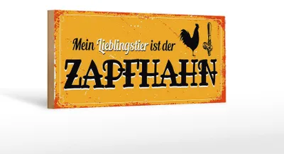 Produktbild von Holzschild Spruch 27x10cm Mein Lieblingstier ist der Zapfhahn