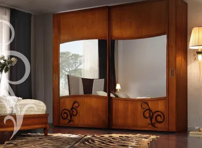 Immagine prodotto di Armadio guardaroba con ante scorrevoli camera da letto armadi a muro legno specchio