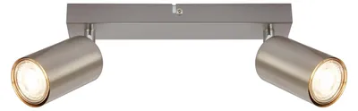 Zdjęcie produktu dla Lampa sufitowa Briloner Tib, obrotowa, włączana/wyłączana przełącznikiem ściennym, kolor srebrny, 15,5 x 5,5 x 25,5 cm