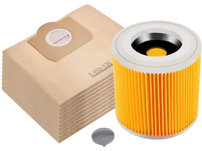 Imagen del producto de Juego de bolsas de aspiradora y filtro para Kärcher WD3