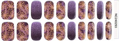 Produktbild von INF Halloween Nagelsticker Set - Spinnennetz UV Gel Nagel Aufkleber