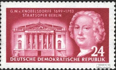 Produktbild von Briefmarken DDR 1953 Mi 382 gestempelt 200.Todestag berühmter dt. Baumeister