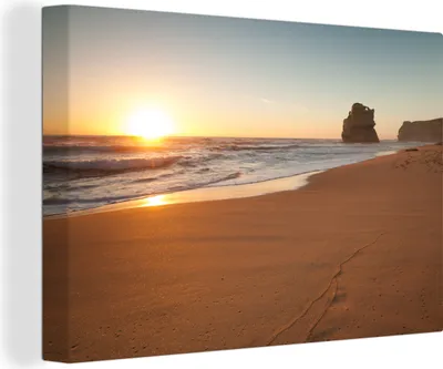 Obrázek produktu pro OneMillionCanvasses® Malba na plátně Nástěnná malba na plátně - Pláž - slunce - obloha - 150x100cm