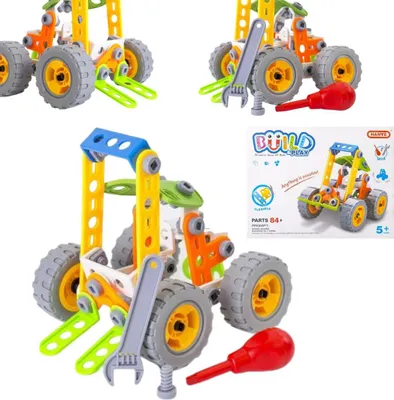 Image de Chariot élévateur à fourche à construire, 84 pièces, pour enfants à partir de 3 ans