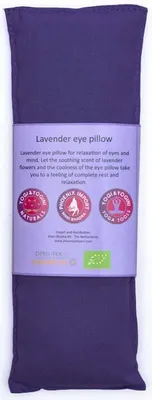 Produktbild von Augenkissen Lavendel Bio Dunkelviolett – 140 g; 22x8 cm