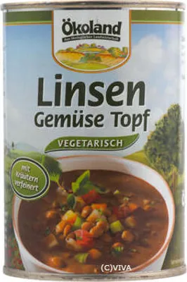Produktbild von ÖKOLAND Linsen-Gemüse-Topf vegetarisch 0% - 400g