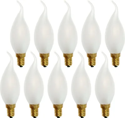 Produktbild von 10 x LED Filament Leuchtmittel Windstoß Kerze 1W = 15W E14 MATT extra warmweiß 2200K