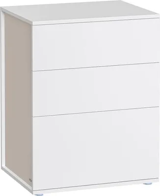 Obrázok produktu pre Nočný Stolík, Nočný Stolík S 3 Úložnými Zásuvkami, Bočný Stolík, Moderný M