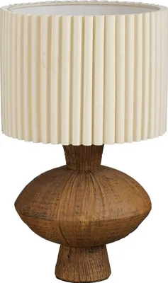 Obrázok produktu pre Mica Decorations Frey Stolná lampa do obývačky – lampa so stínidlom – lampa do obývačky – 51 x ⌀32 cm – hnedá