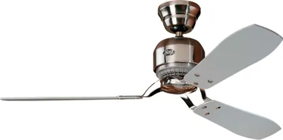 Zdjęcie produktu dla Wentylator sufitowy z wyłącznikiem ściennym Industry II chrom 132 cm