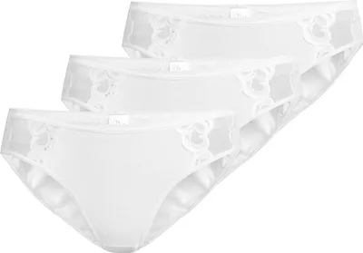 Produktbild von Nina von C. 3er Pack Basic Mini Slip Mit Spitzen-Details, Perfekte Passform, Angenehm auf der Haut