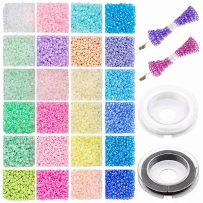 Productafbeelding van Set van 4800 Pastel Glas Rocailles Kralen voor Sieraden maken