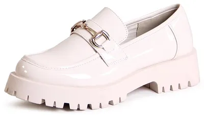 Produktbild von topschuhe24 2651 Damen Chunky Loafer Slipper, Farbe:Beige, Größe:40 EU