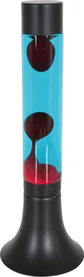 Produktbild von Steinhauer Tischleuchte Volcan 1-flammig Stahl matt, blaues Wasser mit roten Flecken 14x14cm