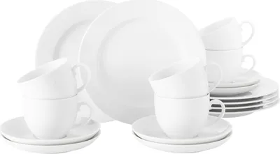 Produktbild von Seltmann Weiden Kaffeeservice Rondo/Liane Weiß (18-Teilig)