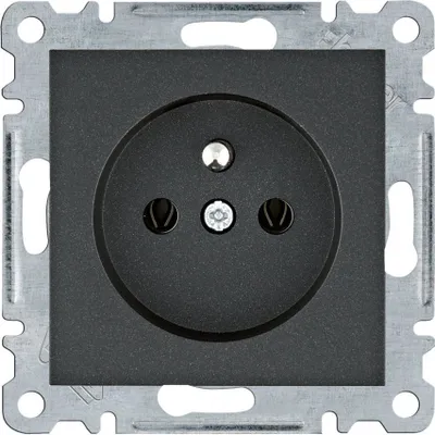 Immagine prodotto di Presa con messa a terra, 16A/250VAC, nero WL1023 Lumina Hager
