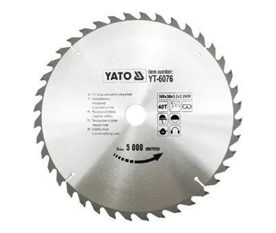 Produktbild von Yato YT-6076, Kunststoff, Holz, 30 cm, 3 cm, Hartmetall-bestücktes Wolfram (TCT), 2,2 mm, 5000 RPM