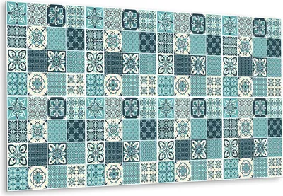 Produktbild von Selbstklebende Vinyl Spritzschutz - PVC Deko Aufkleber Selbstklebende, Portugiesisches Muster - 100 cm x 50 cm