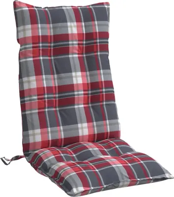 Produktbild von vidaXL Hochlehner-Auflagen 4 Stk. Rotes Karomuster Oxford-Gewebe