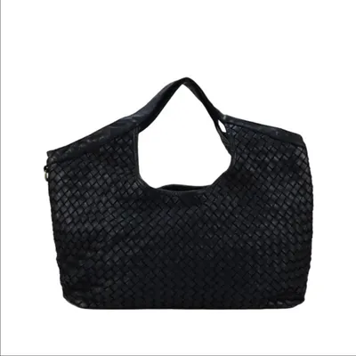 Produktbild von BZNA Bag BL342 Schwarz Italy Designer Handtasche Schultertasche Tasche Leder Shopper