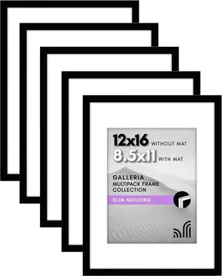 Produktbild von Bilderrahmen-Set – Galeriewand-Rahmen-Set – 5-teilig – 12x16 und 8,5x11 – Plexiglas