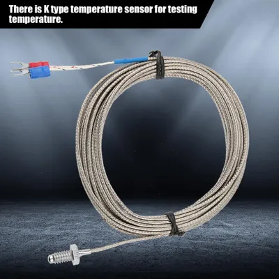 Image de 4M Length M6 BSW Screw Thread Temperature Measuring Probe K Type Thermocouple Cable