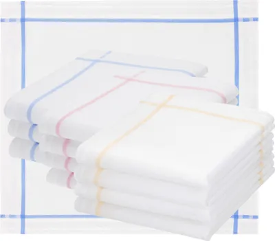 Produktbild von Betz 12 Stück Damen Stoff Taschentücher Paloma I Größe 30x30 cm 100% Baumwolle Farbe - Dessin 1 - Paloma 1