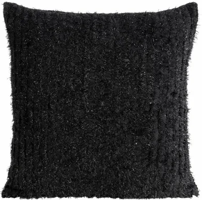 Produktbild von Eurofirany Dekorative Kissenbezug 45x45 schwarz mit Fransen